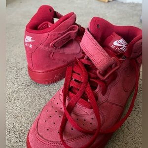 Nike size 6youth red Air Force high tops